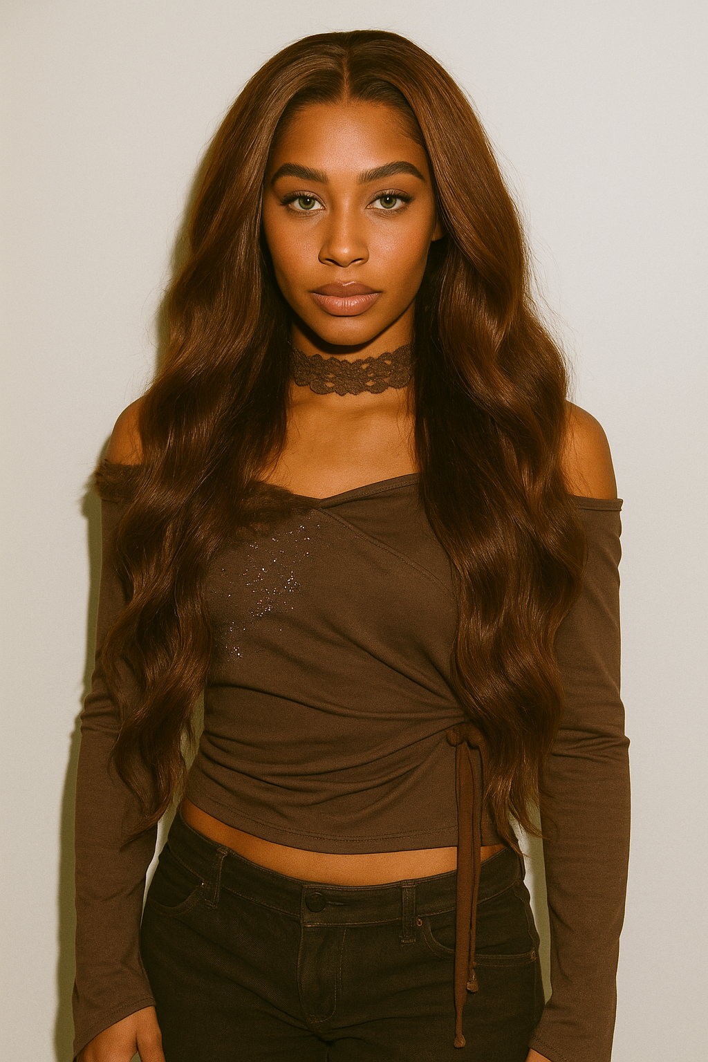 KYNKÉ Cocoa Wave Lace Wig 16–36”