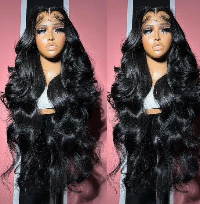 KYNKÉ Black Glueless Flow Wave Wig 18–40”