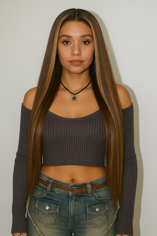 KYNKÉ Glueless Honeylight Straight Wig 18–36”