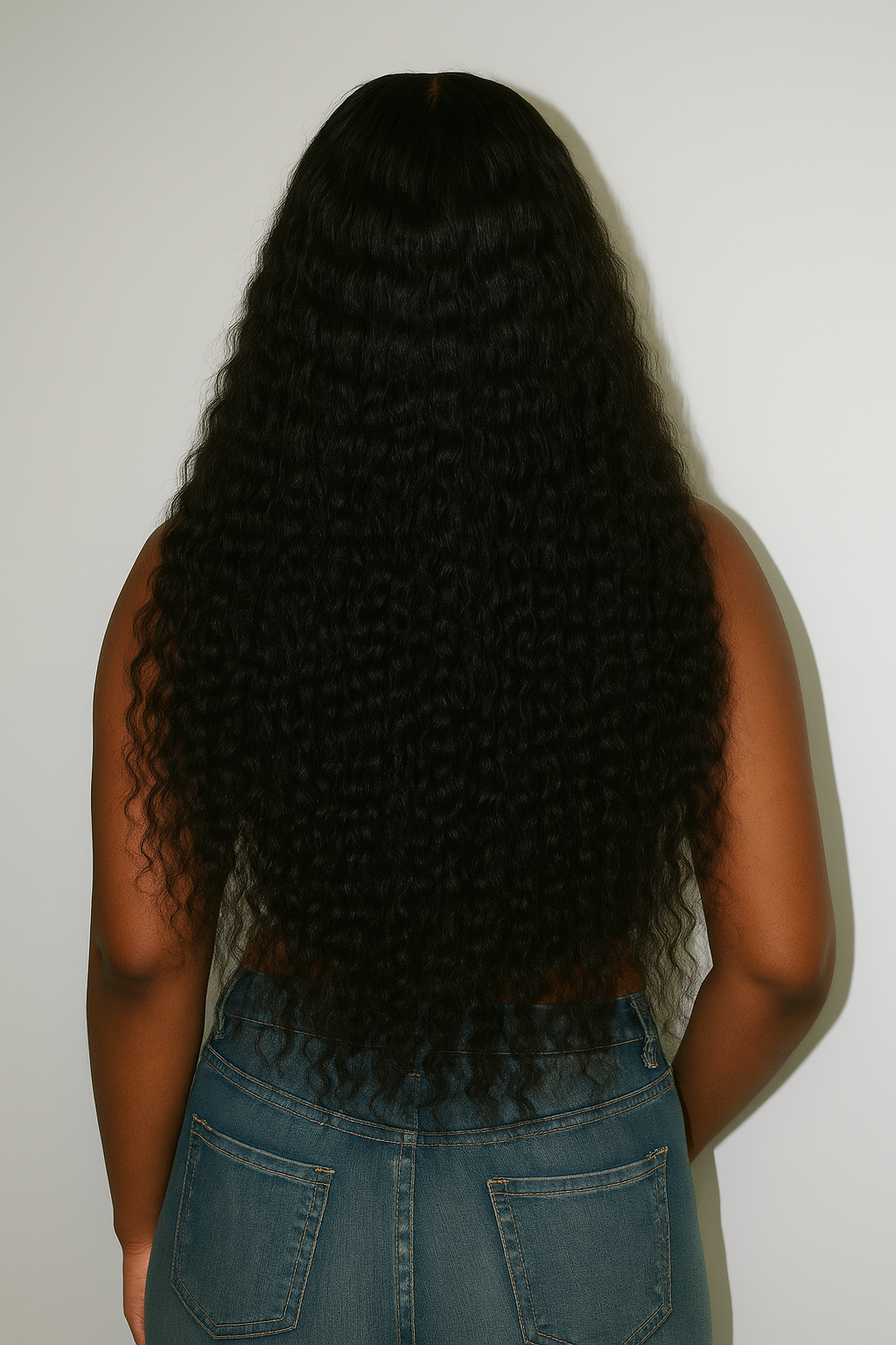 KYNKÉ Black Glueless Soft Crimp Wig 20–44”
