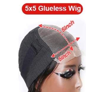 KYNKÉ Black Glueless Soft Crimp Wig 20–44”
