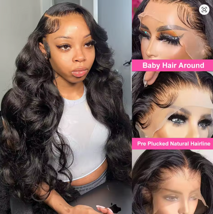 KYNKÉ Black Glueless Flow Wave Wig 18–40”